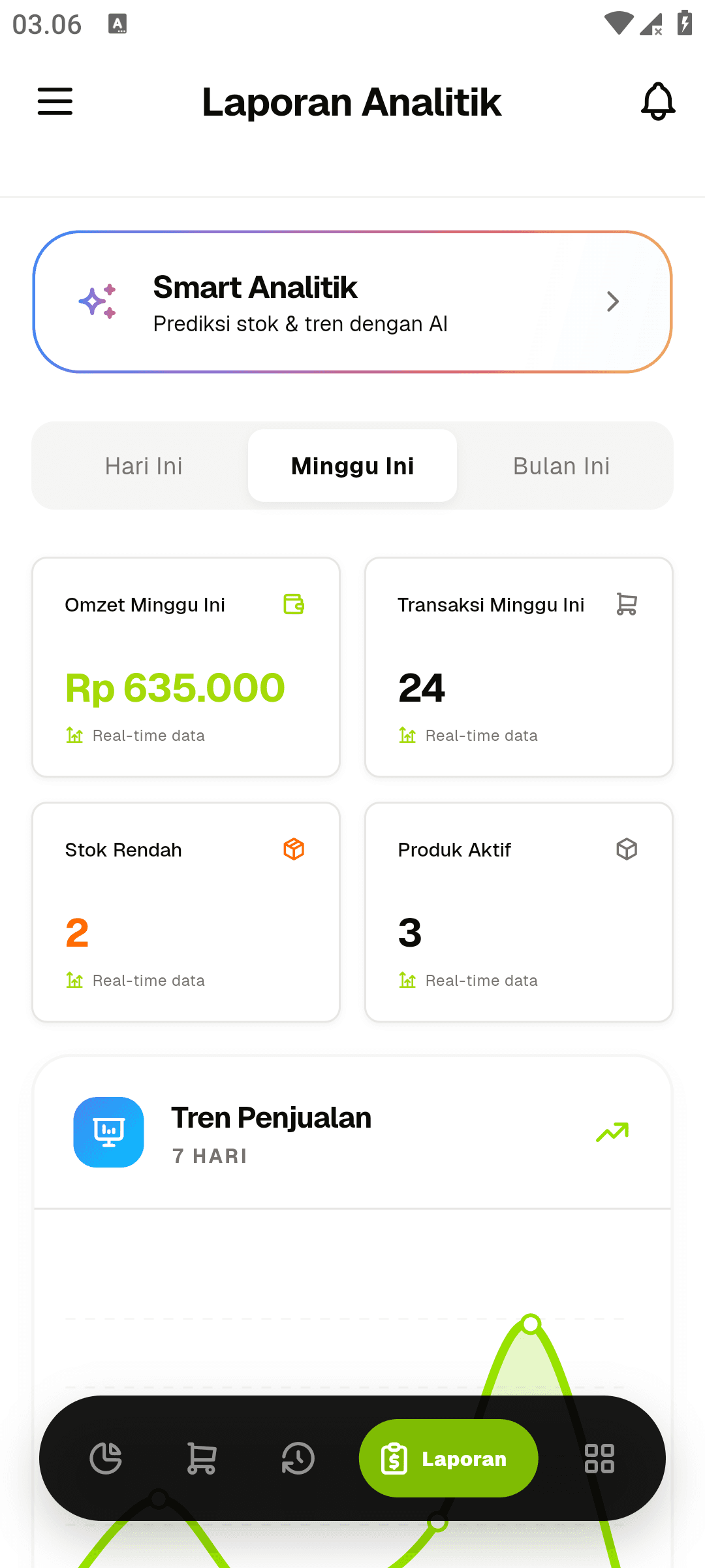 Screenshot kecil aplikasi mobile Parzello POS 6