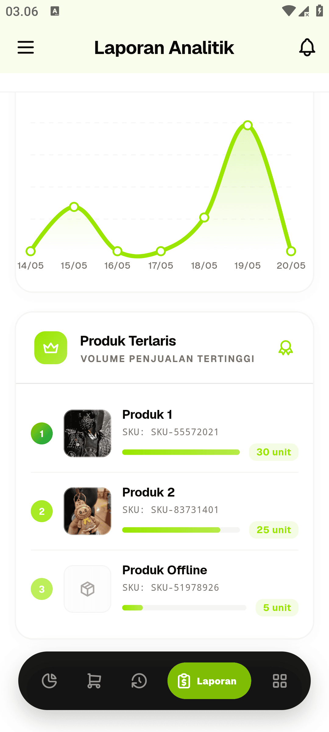 Screenshot kecil aplikasi mobile Parzello POS 7